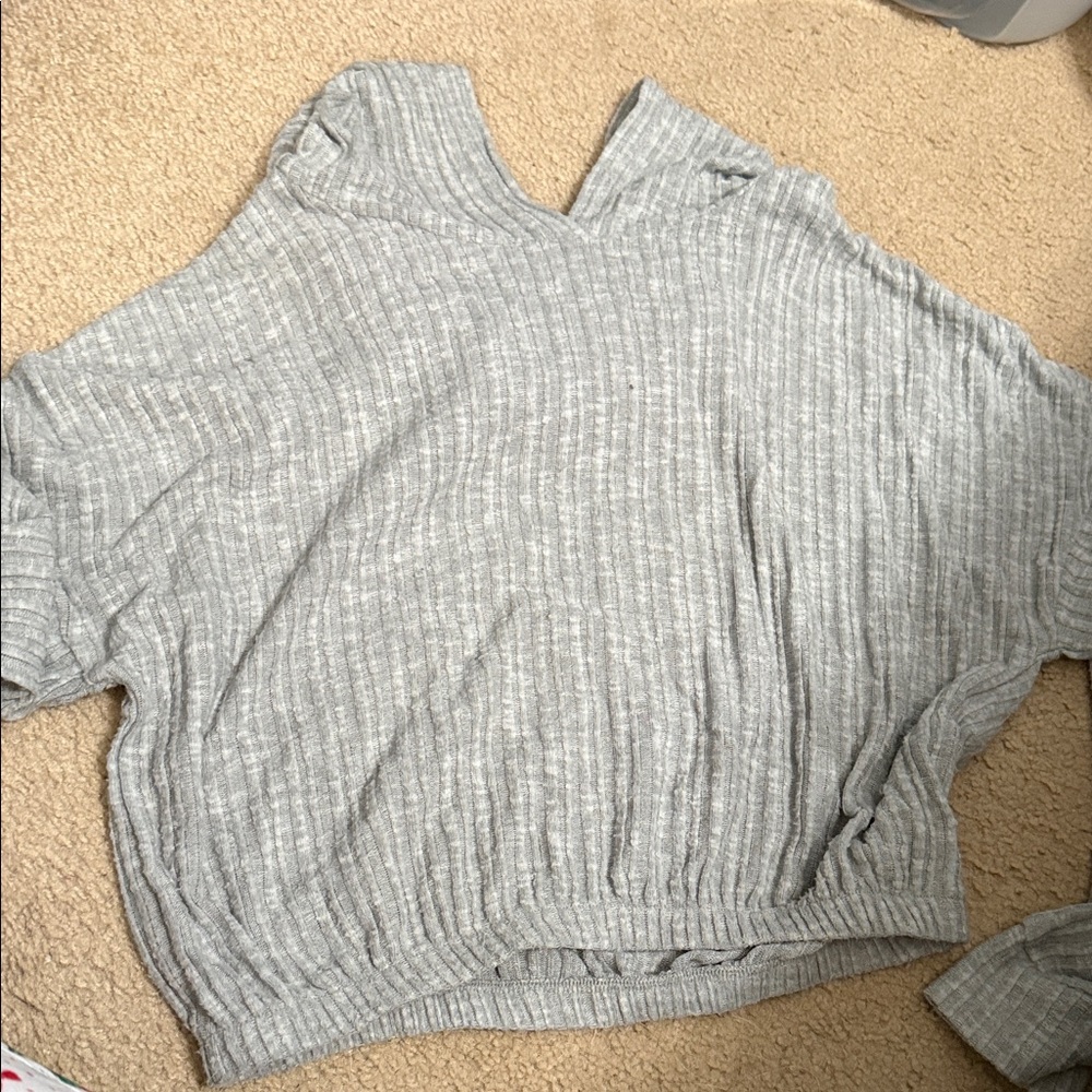 Aeropostale Gray V-Neck Sweater